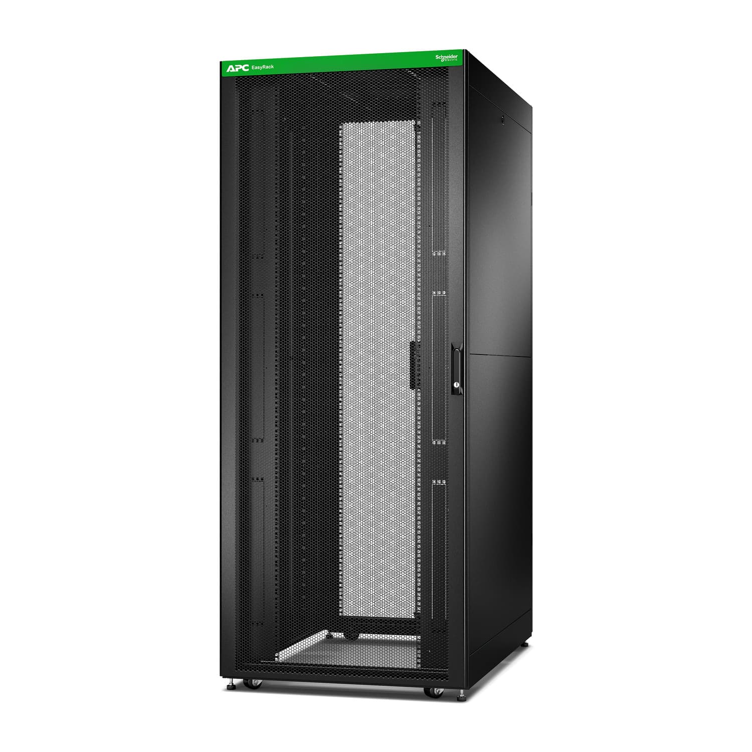Tủ rack Easy 800mm/42U/1100mm with Roof, Side panel,castors,feet and 4 Brackets, No Bottom, black