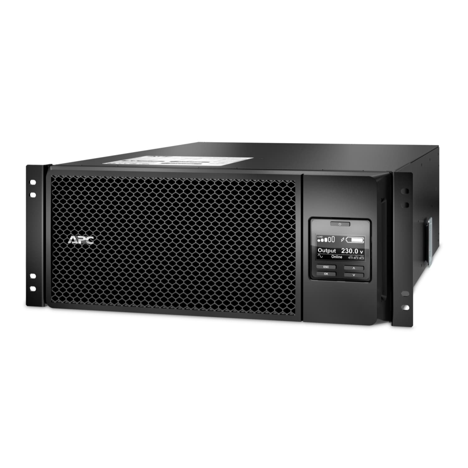 APC Rackmount  Smart-UPS On-Line, 6000W/6000VA, Input 230V/Output 230V, Interface Port Contact Closure, RJ-45 10/100 Base-T, RJ-45 Serial, Smart-Slot, USB, Extended runtime model.