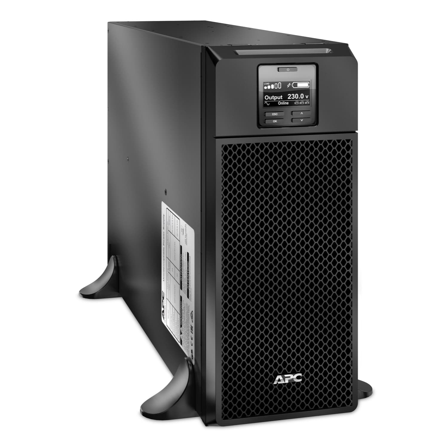 APC Smart-UPS On-Line, 6000W/6000VA, Input 230V/Output 230V, Interface Port Contact Closure, RJ-45 10/100 Base-T, RJ-45 Serial, Smart-Slot, USB, Extended runtime model.