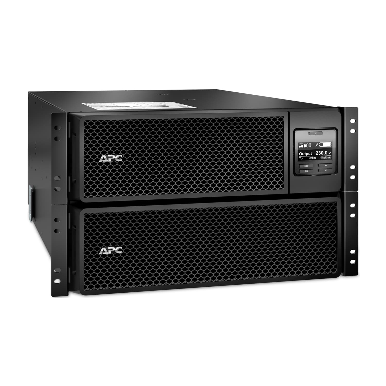 APC Rackmount  Smart-UPS On-Line, 8000W/8000VA, Input 230V/Output 230V, Interface Port Contact Closure, RJ-45 10/100 Base-T, RJ-45 Serial, Smart-Slot, USB, Extended runtime model.
