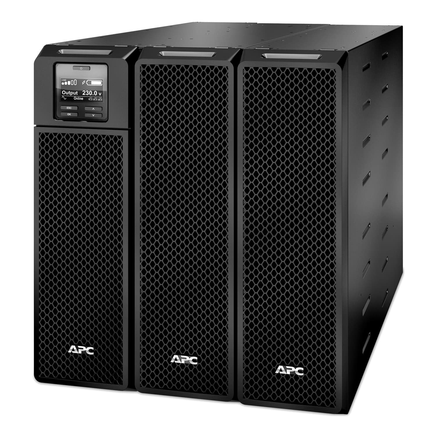 APC Smart-UPS On-Line, 8000W/8000VA, Input 230V/Output 230V, Interface Port Contact Closure, RJ-45 10/100 Base-T, RJ-45 Serial, Smart-Slot, USB, Extended runtime model.