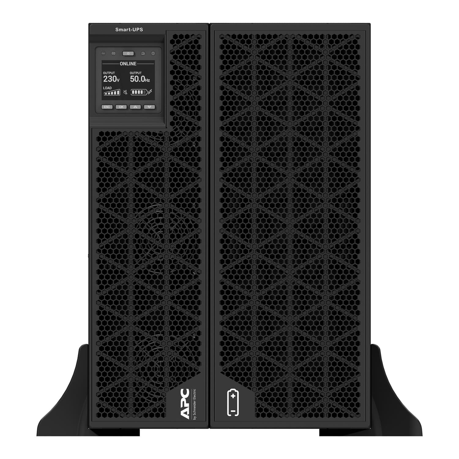APC Smart-UPS On-Line, 15KVA/15KW, Rack/Tower, 230V/380V...415V, Hard wire 5-wire(3P+N+E)+3-wire(1P+N+E), Network Card, W/O rail kit