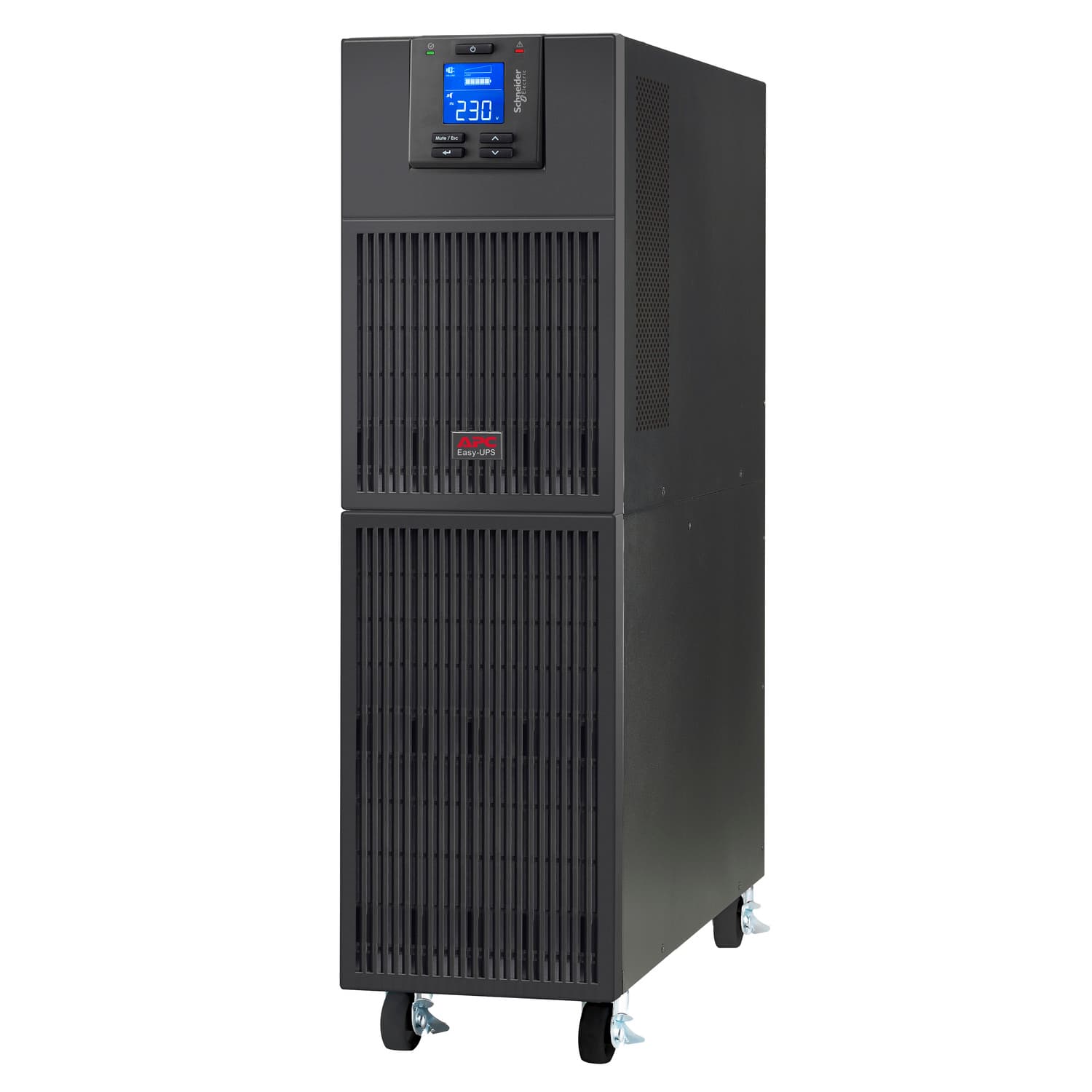 APC Easy UPS On-Line, 10KVA/10KW, Tower, 230V, Hard wire 3-wire (1P+N+E) outlet, Intelligent Card Slot, LCD