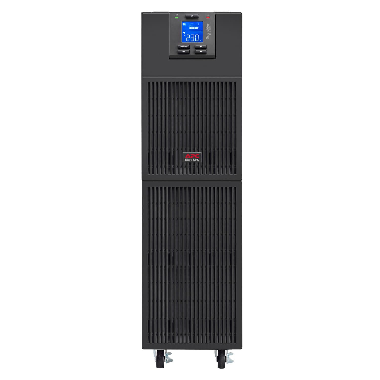 APC Easy UPS On-Line, 10KVA/10KW, Tower, 230V, Hard wire 3-wire (1P+N+E) outlet, Intelligent Card Slot, LCD